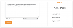 product review sentiment analysis example