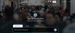 Social Searcher opinion mining tool