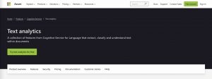 MIcrosoft Azure Text Analysis 