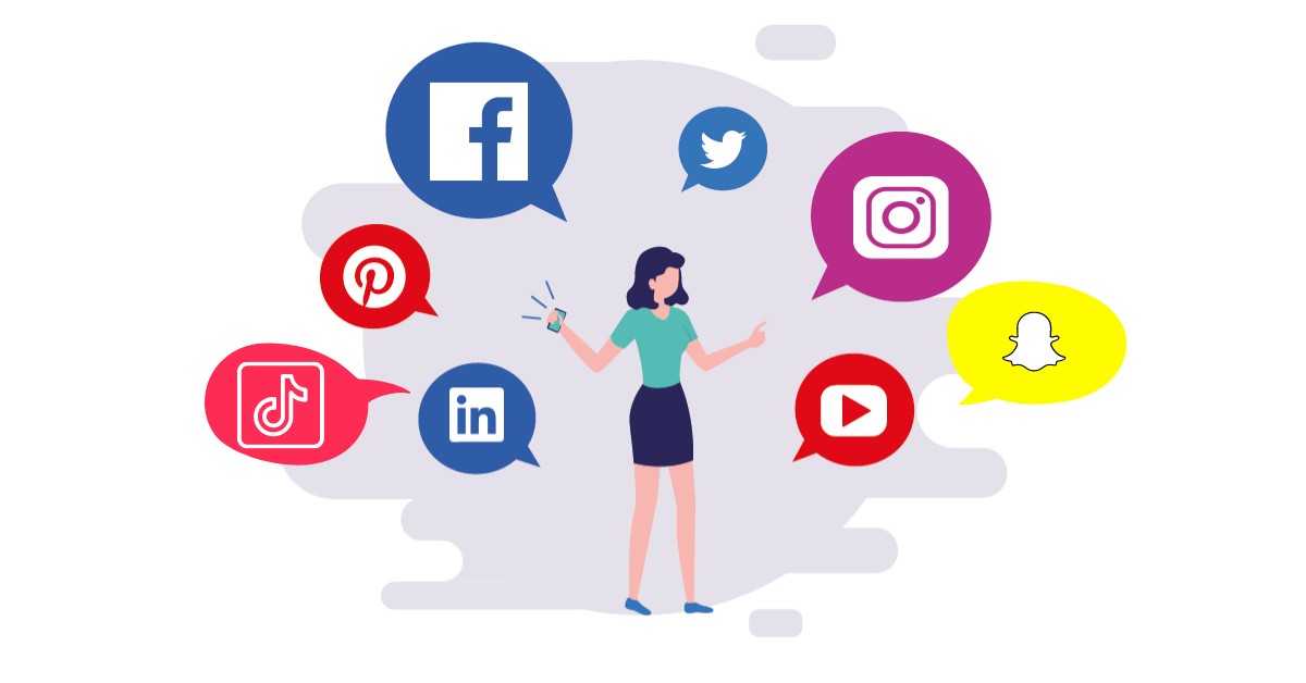 Various social media platforms